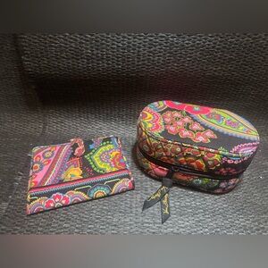 Vera Bradley Jewelry Bag and Wallet Set